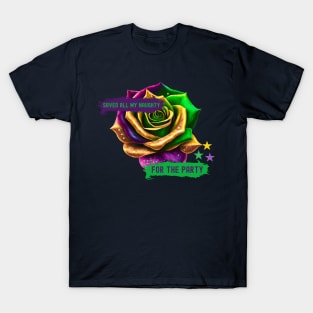 Purple Green Gold Parade Rose T-Shirt